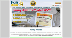 Desktop Screenshot of funawards.com