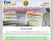 Tablet Screenshot of funawards.com